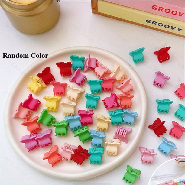 50pcs Cute Mini Hair Claw Clips for Baby and Girl - Non-Slip Tiny Plastic Clips for Hair Accessories and Styling