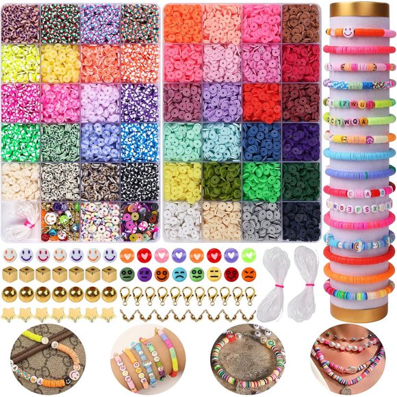Kit Cuentas de Arcilla XSEINO, 46 Colores, 9360 Piezas, 6 mm