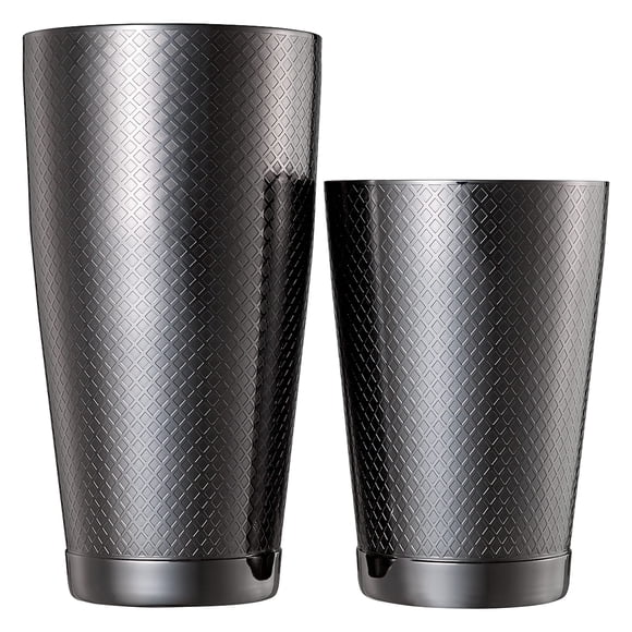 Set de cocteleras Barfly Diamond Lattice negro 800 ml y 500 ml