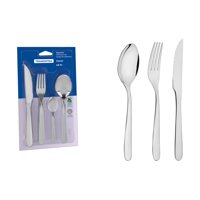 Juego De Cubiertos De 16 Piezas Tramontina Havaí De Acero Inoxidable Con Cuchillos Para Asado