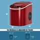 thumbnail image 3 of Máquina de hielo COSTWAY, encimera portátil, 26,5 libras/24 horas, color rojo, 3 of 3