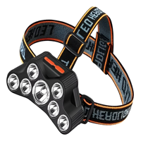 Genérico - Linterna Frontal 7 Led Impermeable Recargable Usb Luz Negro