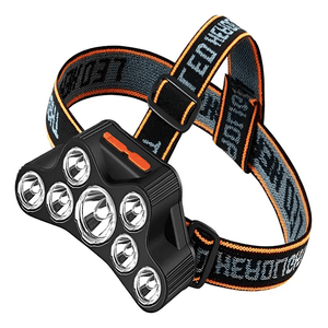 Genérico - Linterna Frontal 7 Led Impermeable Recargable Usb Luz Negro