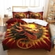thumbnail image 1 of Juego De Ropa De Cama De 3 Piezas Con Diseño De Dragón Chino Fundas De Almohada Funda Nórdica Wyvern Con Cierre De Cremallera Funda De Edredón De Microfibra Suave Tamaño Doble, 1 of 3