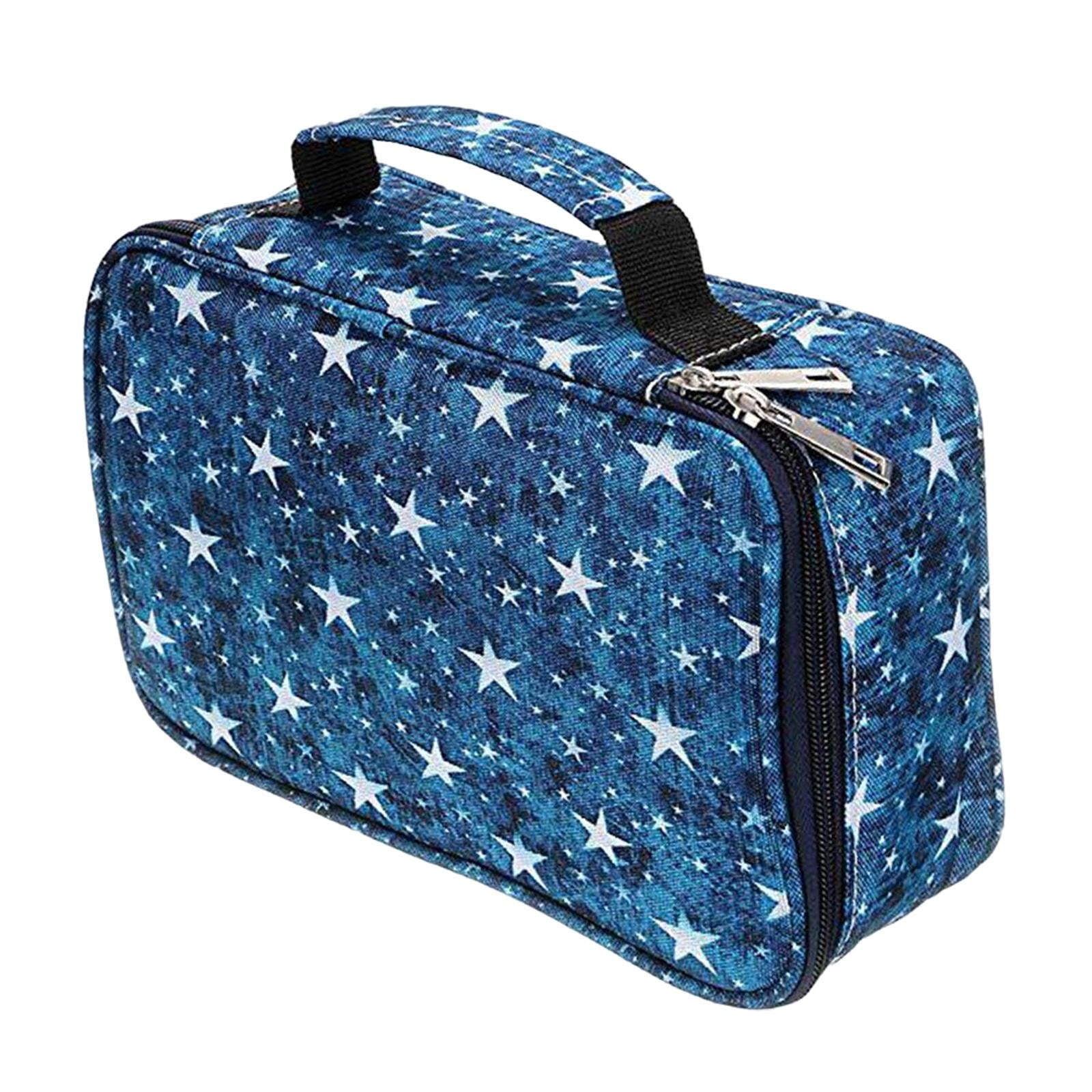 Bothyi - Estuche Organizador De Lápices De Colores Portalápices Gran Capacidad 36 Ranuras Azul