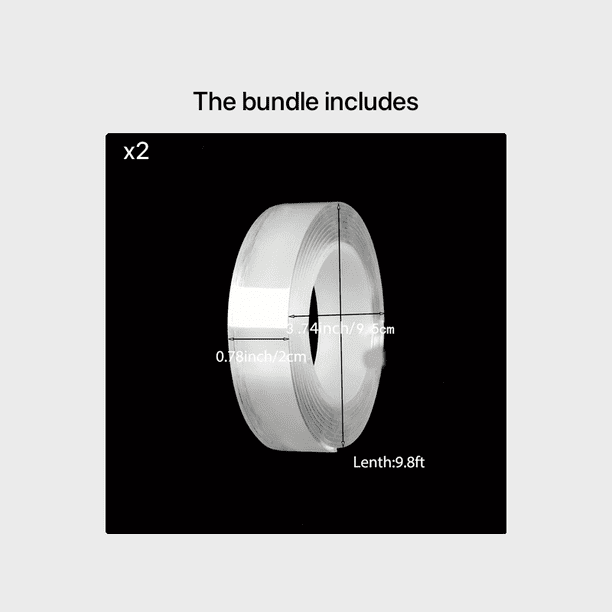 Get Your Hands on the Ultimate 1pc Heavy Duty Double-Sided Nano Tape - Reusable, Traceless, and Strong for All Your Mounting Needs in Home, Office, and Car!