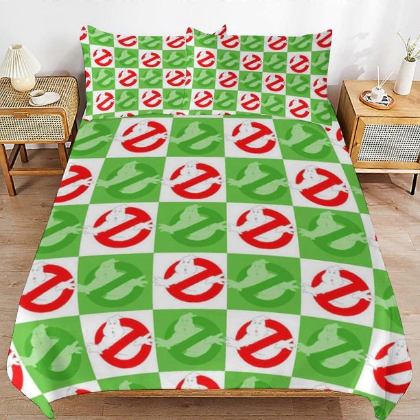 Ghostbusters Bed Duvet Cover Microfiber Bedding Se3D Printed Lightweight3 Piece Comforter Se,