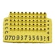 thumbnail image 1 of 100 piezas para marcas de animales de granja, cabras, identificación de animales con el número 001-100, letreros, letreros para animales para el zooló amarillo, 1 of 5