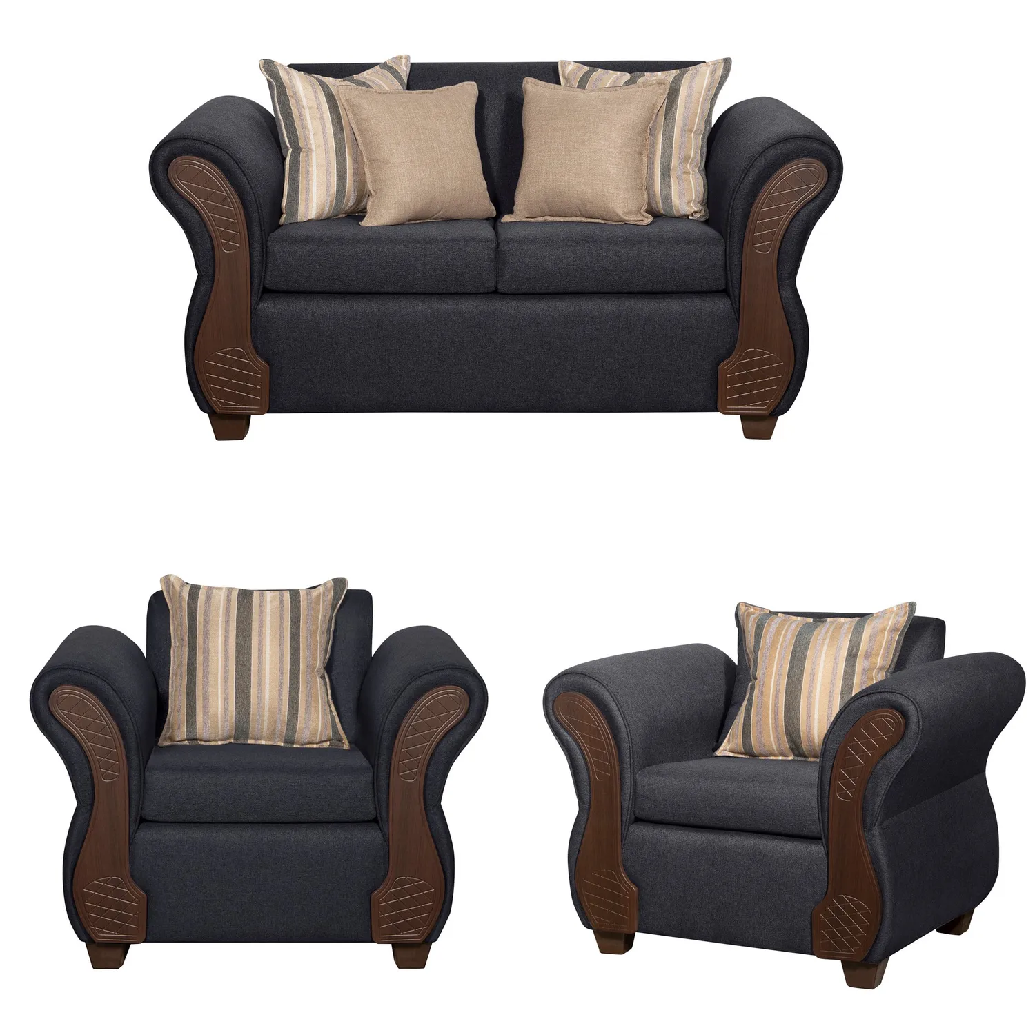 Ruzam Mobel - Juego De Living 2-1-1 Marsella Marengo