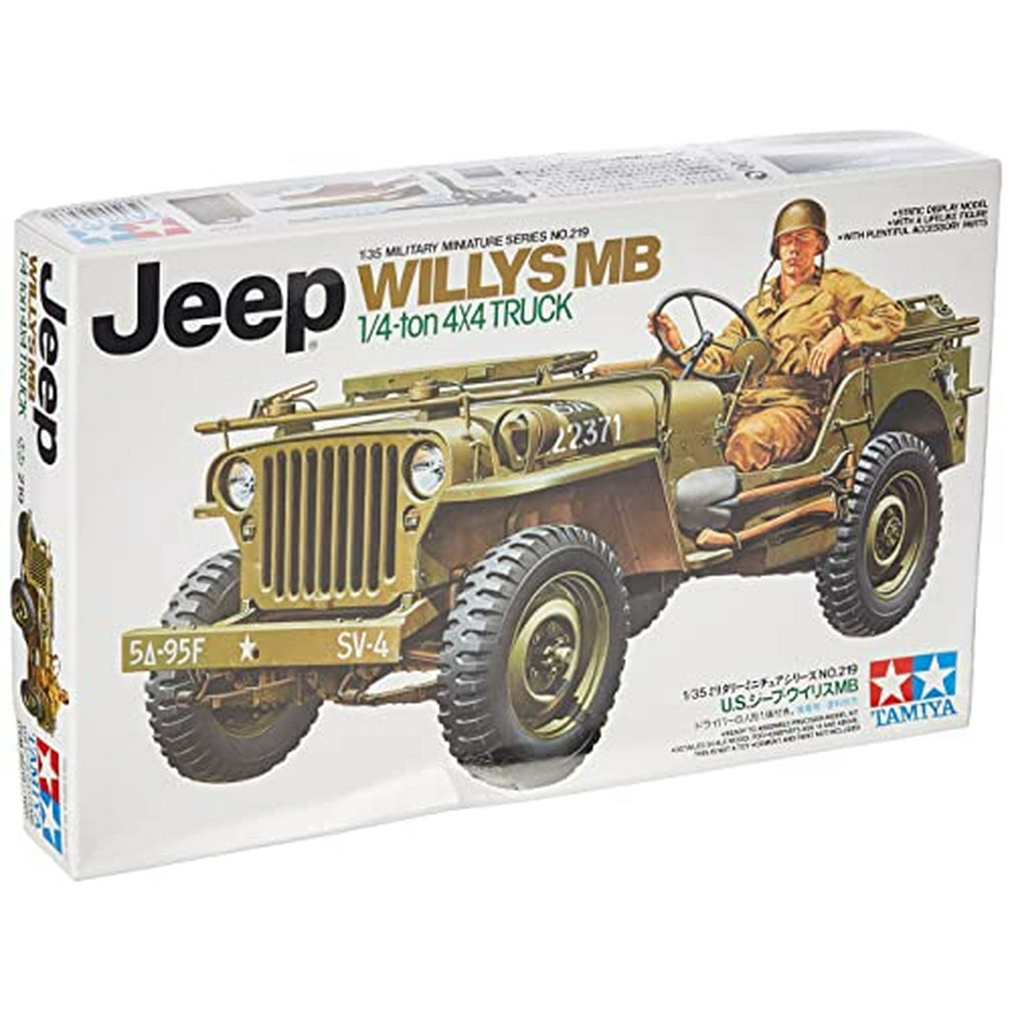 Tamiya 1/35 Jeep Willys MB 1/4Ton, Kit de modelo de plástico