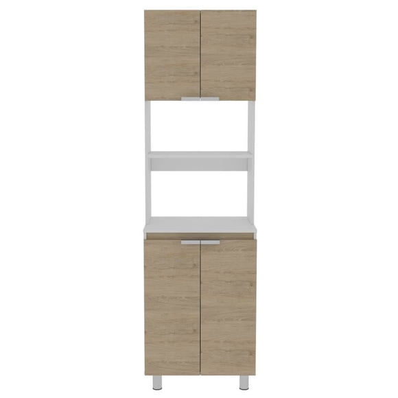Mueble Cocina Para Microondas Fendi Blanco - Roble
