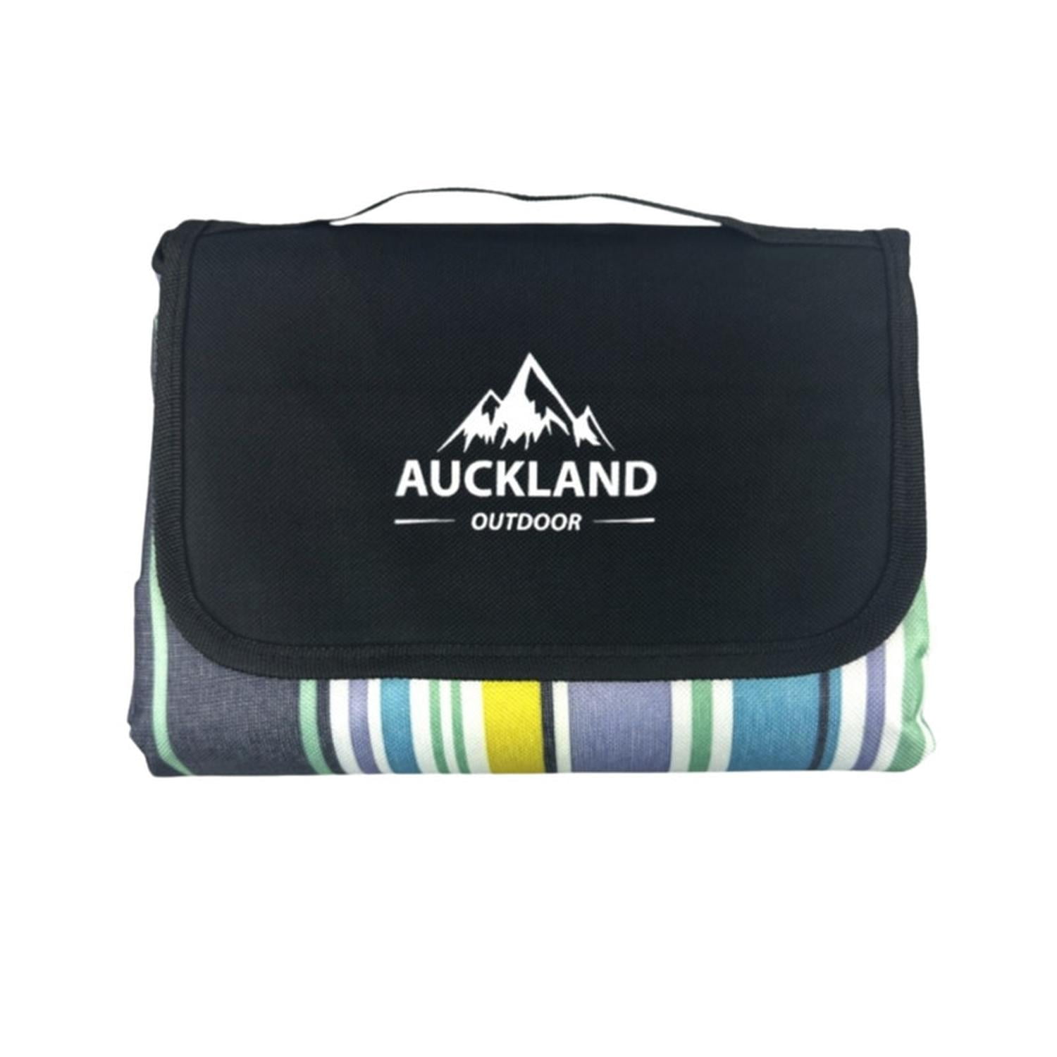 Auckland Outdoor - Manta Picnic Impermeable Rayas Azules 150x180 Camping Playa Azul L