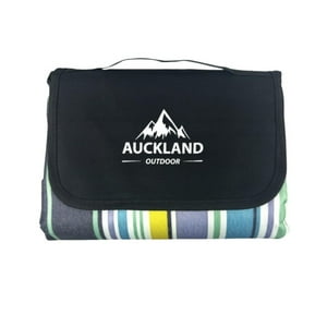 Auckland Outdoor - Manta Picnic Impermeable Rayas Azules 150X180 Camping Playa