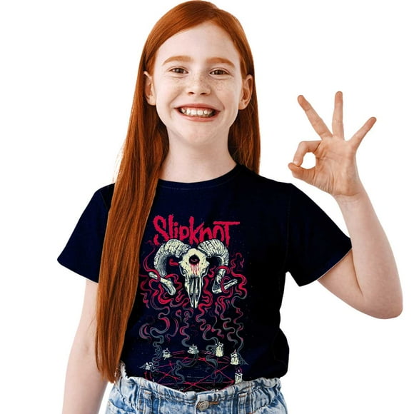 Polera Estampada Niño Slipknot Ritual Pentagrama