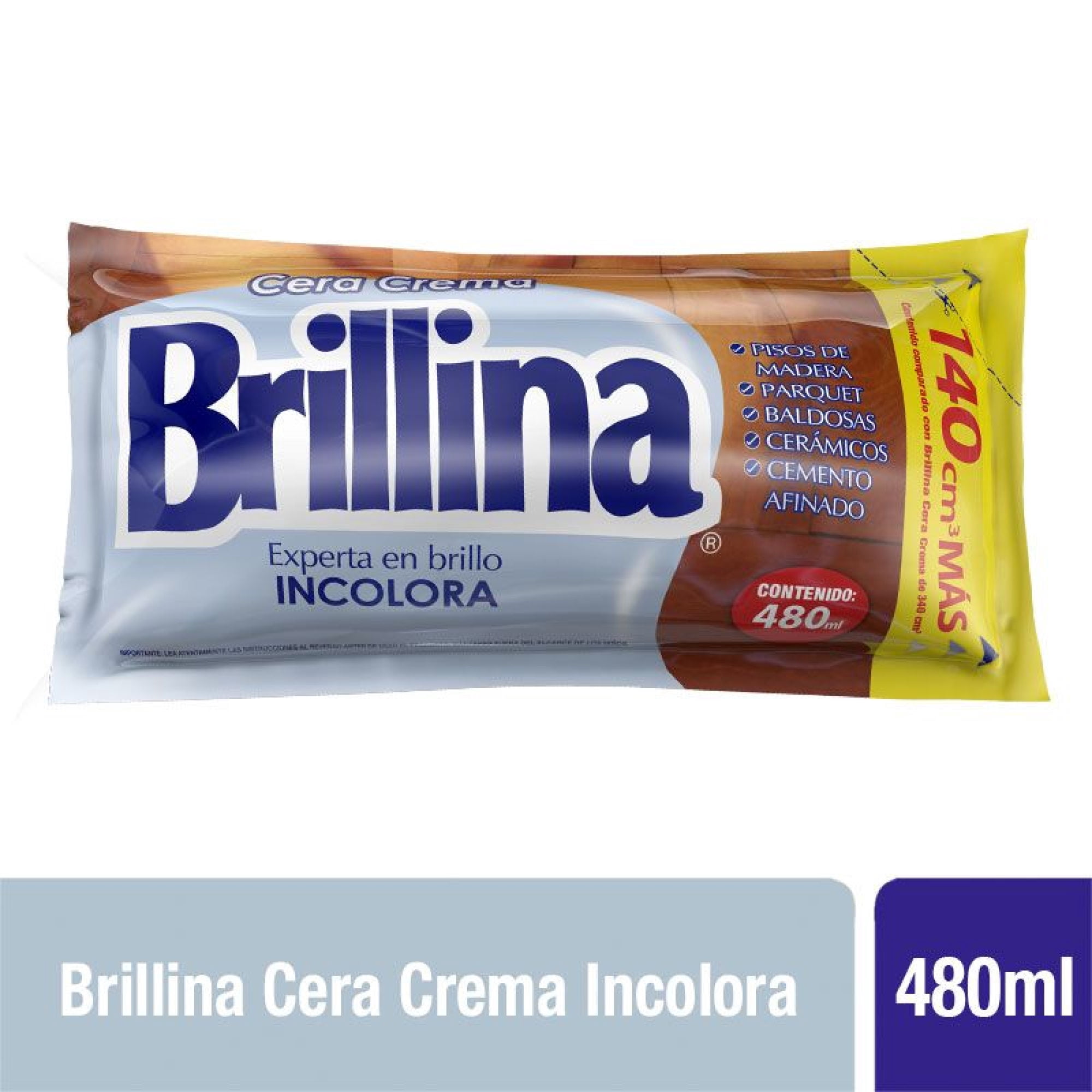 Cera Crema Incolora Bolsa, 480 ml