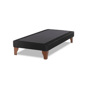 Importclick - Base Elegante Cama Europea 1.5 Plaza 105X190 Cm Negro Felpa