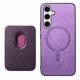 thumbnail image 1 of Funda de Cuero Magnética con Tarjetero para Samsung Galaxy S24 Plus Cubierta Delgada Morado, 1 of 5