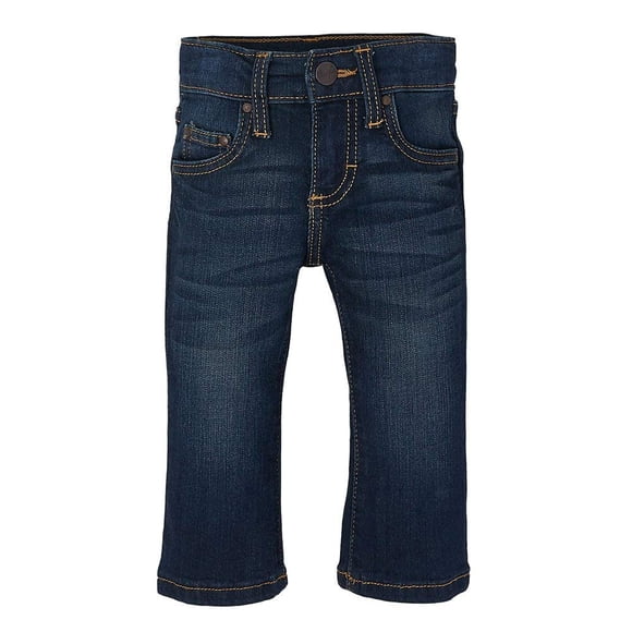 Botas Jeans Wrangler para bebés con cinco bolsillos, corte azul oscuro, 0-3 m