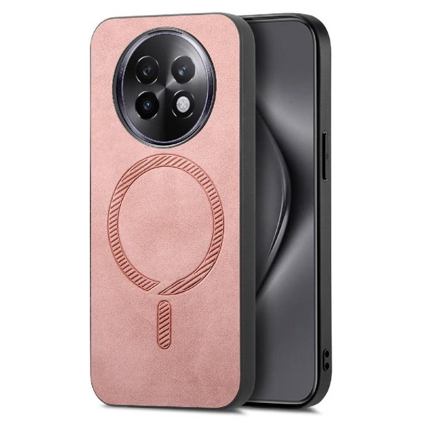 Magnetic Slim Case for Realme 12 Pro Plus 5G with Camera Guard & Anti-Scratch Back Pink