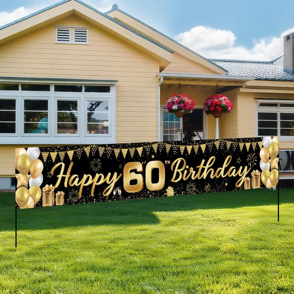 Decoración de cumpleaños, pancarta Purplization, 60 cumpleaños