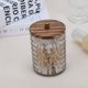 thumbnail image 4 of Unique Bargains 1 Pc Bote de Baño con Tapa de Carbono a Prueba de Polvo Porta Qtip Patrón de Diamante Claro Gris, 4 of 5