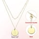 thumbnail image 2 of Collar Inicial Letra Collar, Colgante Disco Alfabeto Collar en Capas Inicial Pequeño Tono Dorado para Adolescentes Mujeres Regalos de Cumpleaños, H, 2 of 7