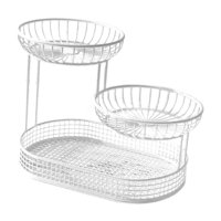 Bothyi - Cesta De Frutas De 3 Niveles, Frutero, Soporte Para Frutas, Soporte Para Almacenar Patatas, Verduras, Color Blanco