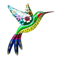 Ioensy - Colibrí De Metal Arte De La Pared Adorno Escultura Colgando Decoración Para El Hogar Al Aire Libre B