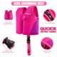 thumbnail image 2 of Chaleco de natación Genwiss Baby para niñas de 3 a 4 años, 13 a 17 kg, color rosa, 2 of 9