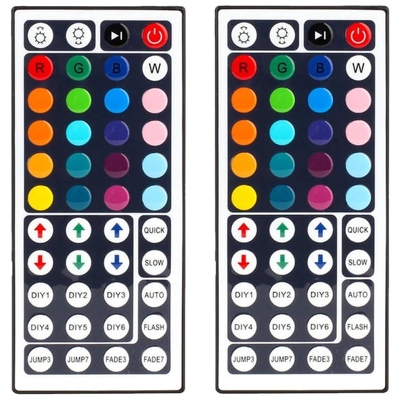 Control remoto con tira de luces LED, 44 teclas RGB, paquete de 2