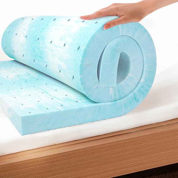 Cubrecolchón MLILY EGO King de espuma viscoelástica con gel de 5 cm