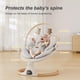 thumbnail image 3 of Baby Swing Monamii Bluetooth con altavoz de música de 5 velocidades, color beige, 3 of 7