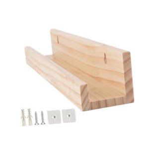 Bothyi - Estante De Pared De Almacenamiento Soporte De Madera Soporte De Estante Colgante Estante De Estantería Exhibición De Vinilo