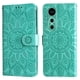 thumbnail image 1 of Funda tipo cartera FOXDOCK para Huawei Nova 12 , diseño girasol en relieve, cuero PU, cierre magnético, soporte y tarjetero, 1 of 5