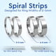 thumbnail image 3 of Ajustador de tamaño de anillos, paquete de 12 unidades para anillos sueltos de hasta 6 mm, 5 STARS U, 3 of 9