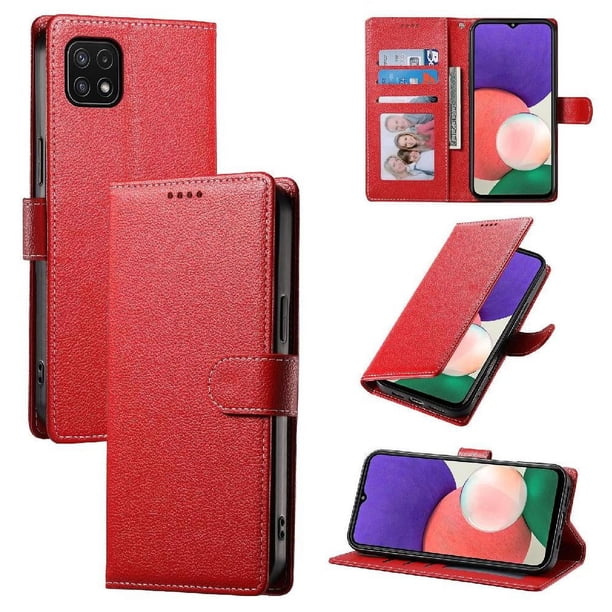 Funda para FOXDOCK Samsung Galaxy A22 5G– Cuero Premium, 3 ranuras para tarjetas, Protección contra impactos