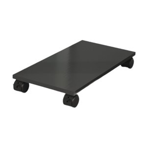 Magideal - Soporte De Madera Con Ruedas Para Cpu De Escritorio, Soporte Para Torres De Pc, Soporte Ajustable, Portátil Y Resistente, Soporte Para Pc, Soporte Con Negro