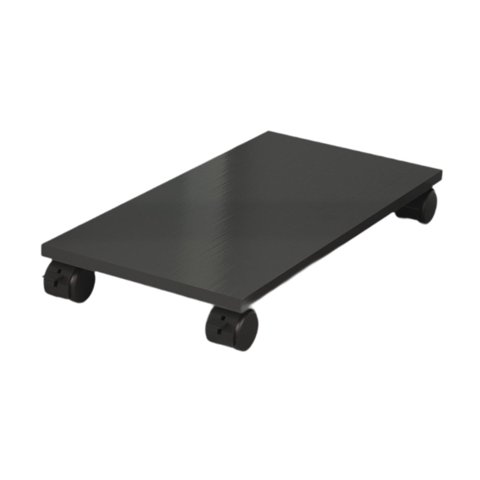 Magideal - Soporte De Madera Con Ruedas Para Cpu De Escritorio, Soporte Para Torres De Pc, Soporte Ajustable, Portátil Y Resistente, Soporte Para Pc, Soporte Con Negro