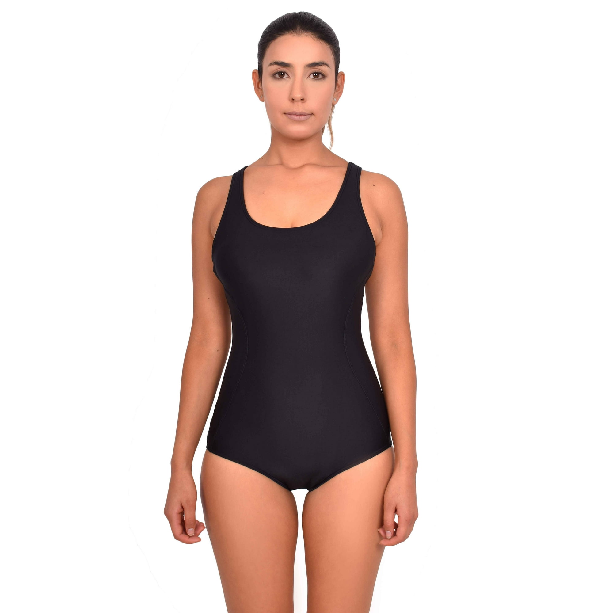 Samia - Traje De Baño Enterito Deportivo Clásico Negro S