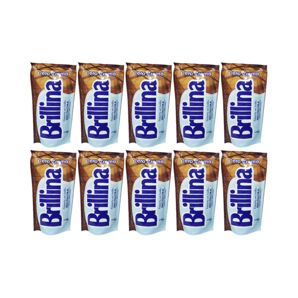Pack 10 Ceras en Crema Brillina Incolora Color 340ml