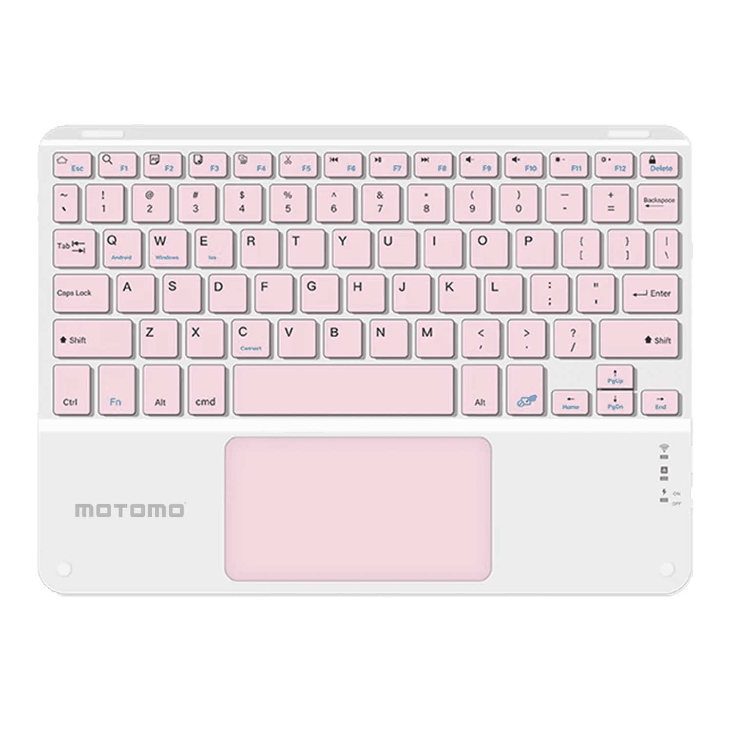 Teclado Inalámbrico Motomo Bd-136a, Bluetooth, Color Rosa