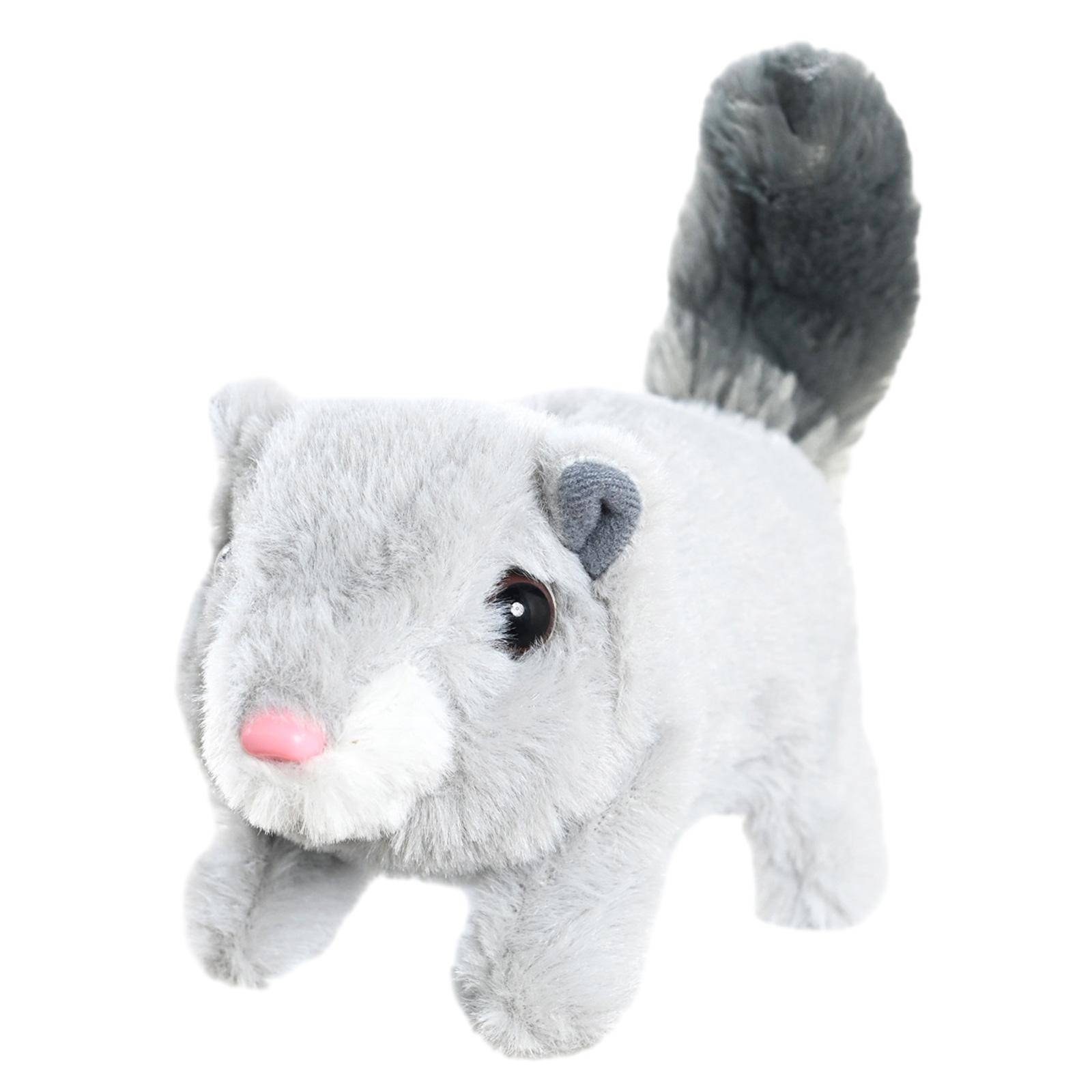 Magideal - Juguete De Peluche Interactivo Electrónico, Compañero De Peluche, Animal Animado, Animales De Peluche Para Bebés, Juguete Para Fiesta De Cumpleaños Pa Gris