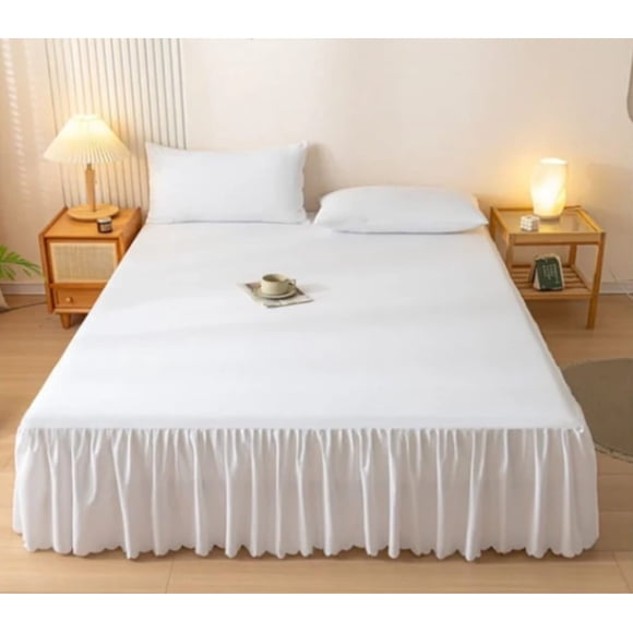 Faldon para cama 2 plazas Color Blanco