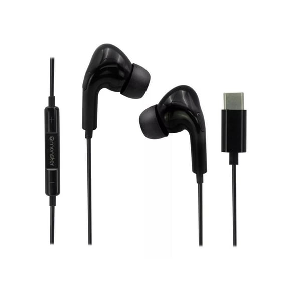 Audifonos Alambricos Manos Libres USB C 120cm Negro Earpods