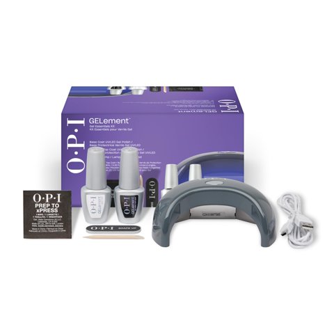 Kit De Inicio De Uñas De Gel Opi Gelement Con Base, Capa Superior Y Lámpara