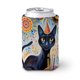 thumbnail image 1 of Fiesta del Gato Negro Funda enfriadora de latas, aislante de bebidas para mantener frías o calientes, funda térmica plegable para latas, portabebidas reutilizable, 1 of 6