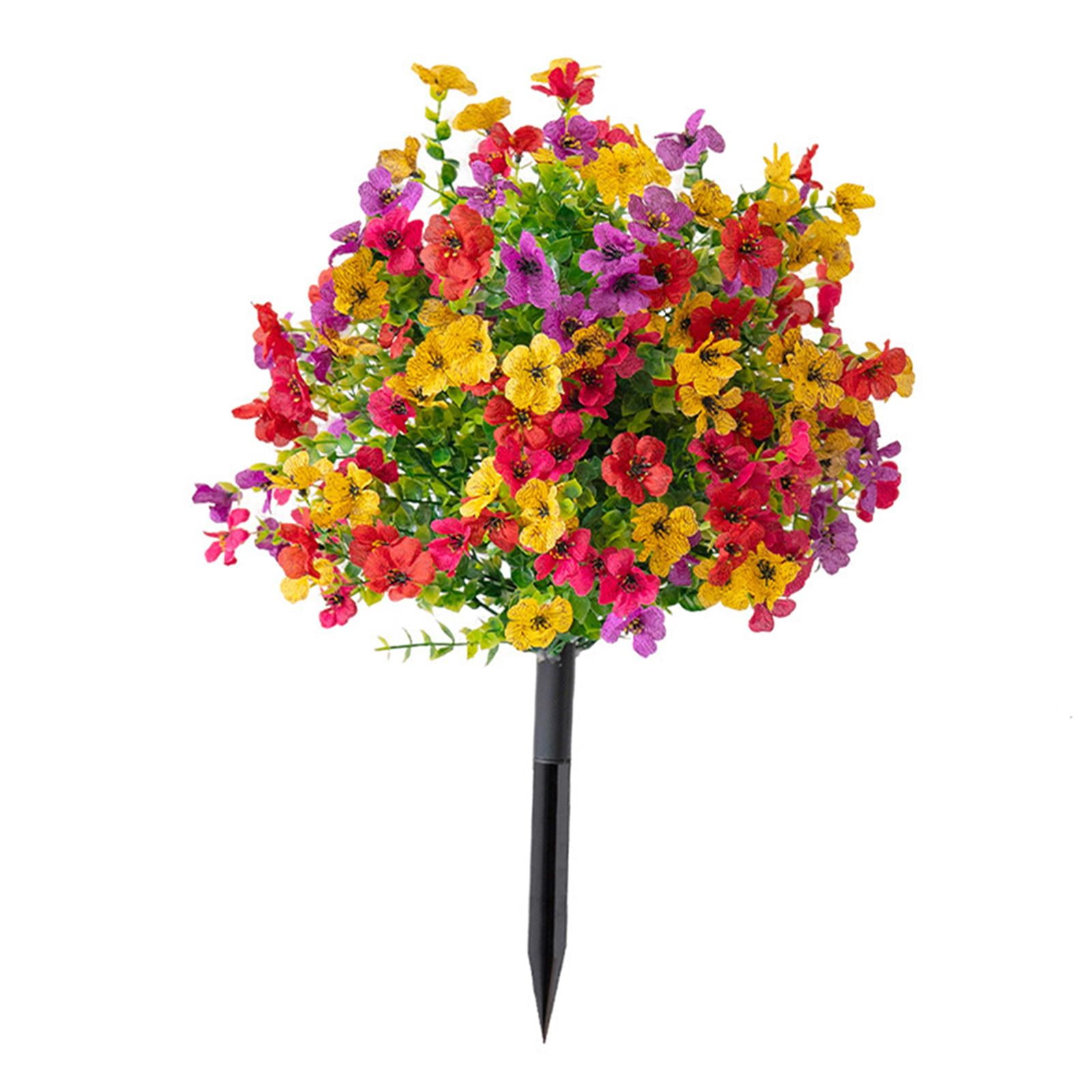 Magideal - Flores Artificiales, Flores De Imitación, Decorativas, Que No Se Decoloran, Ramo De Cementerio, Flores Conmemorativas, Porche, Ventana, Jardinera, Fie Violeta Colorida