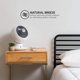 thumbnail image 3 of Ventilador circulador de aire IRIS USA WOOZOO, oscilante, 5 velocidades, blanco, 3 of 4