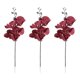 thumbnail image 2 of Flores De Orquídeas Artificiales 3 Uds Tallos De Orquídeas Falsas Decoración Flor De Imitación Para El Hogar Rojo, 2 of 5