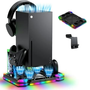 Soporte Con Ventilador De Enfriamiento Aaronmei Para Xbox Series X Base Cargadora Inalámbrica Rgb